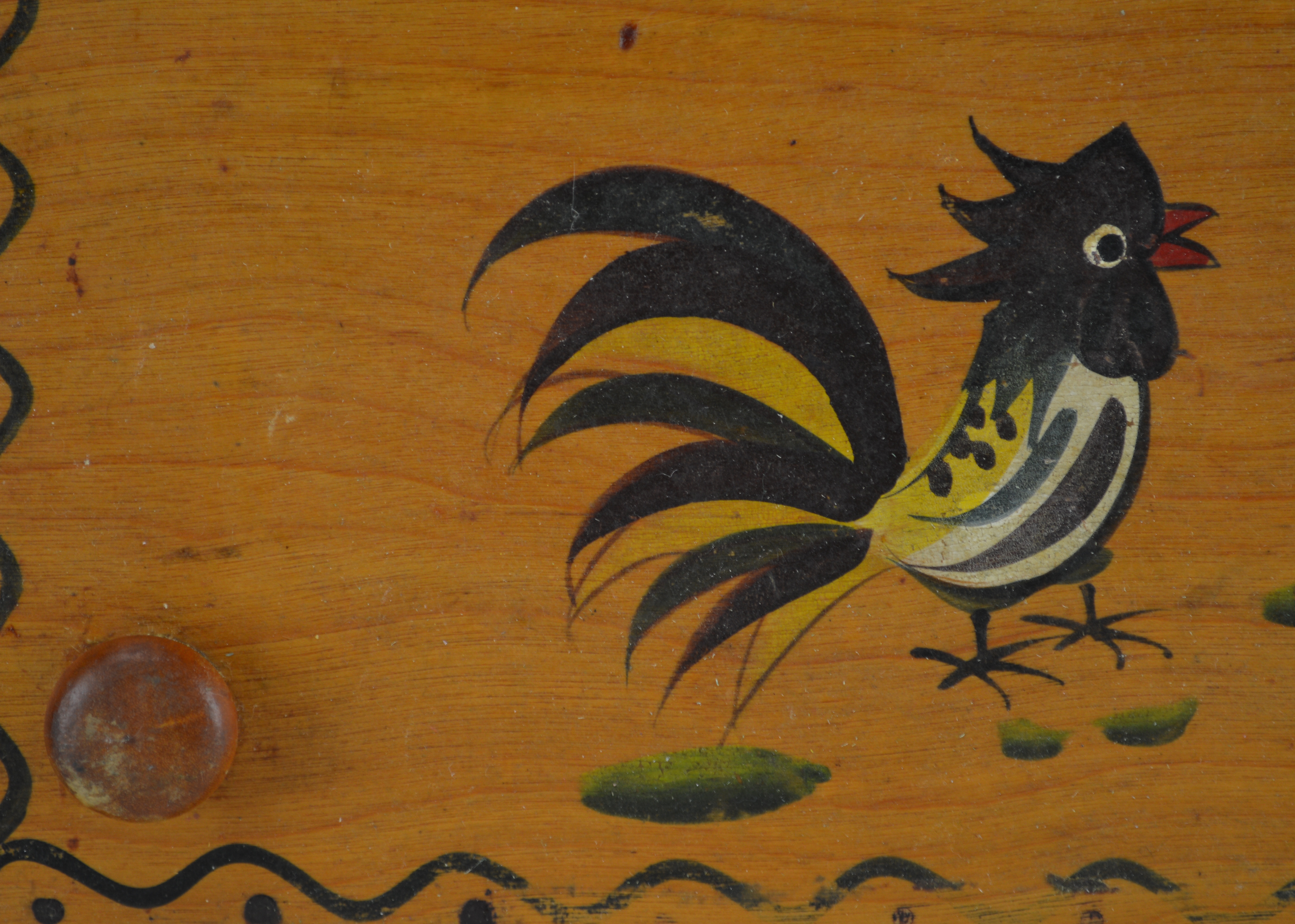 Rooster Themed Wood 'Woodpecker Ware' Canisters and Bread Box
