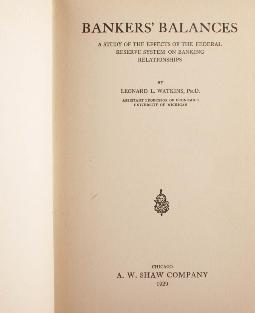 Five Vintage Banking Books