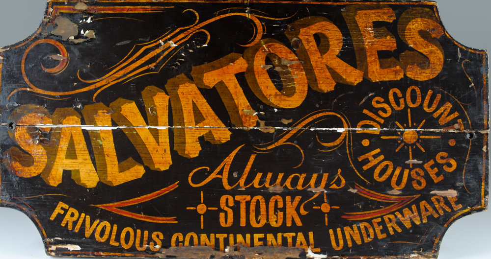 Antique Wood Store Sign