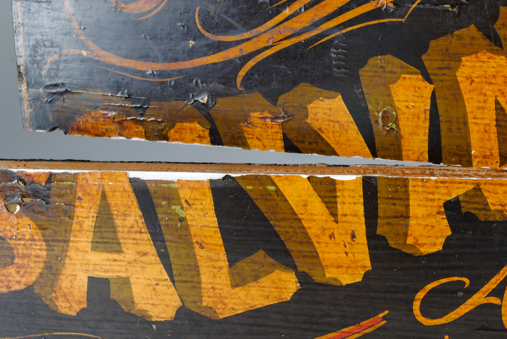 Antique Wood Store Sign