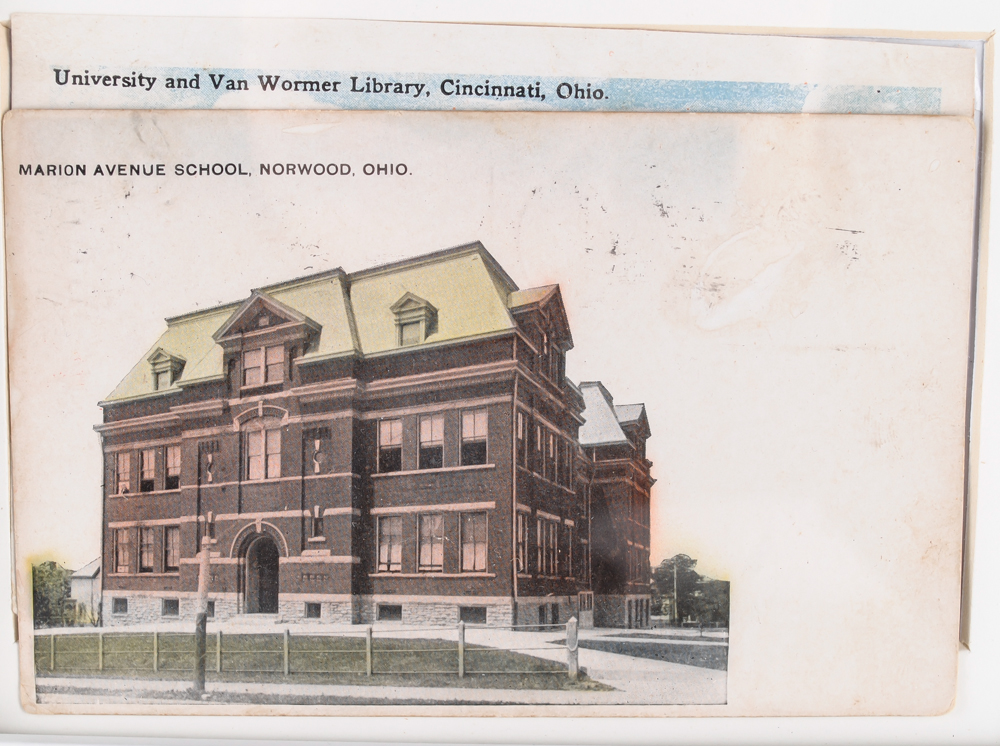 1922 Scripture Text Calendar and Framed Postcards