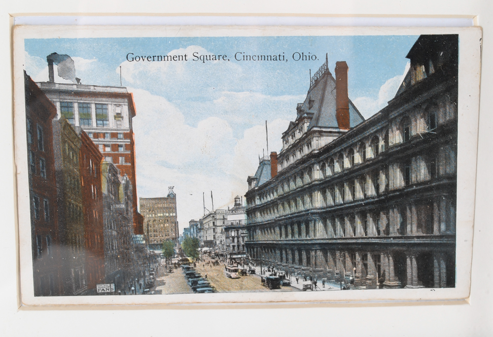 1922 Scripture Text Calendar and Framed Postcards