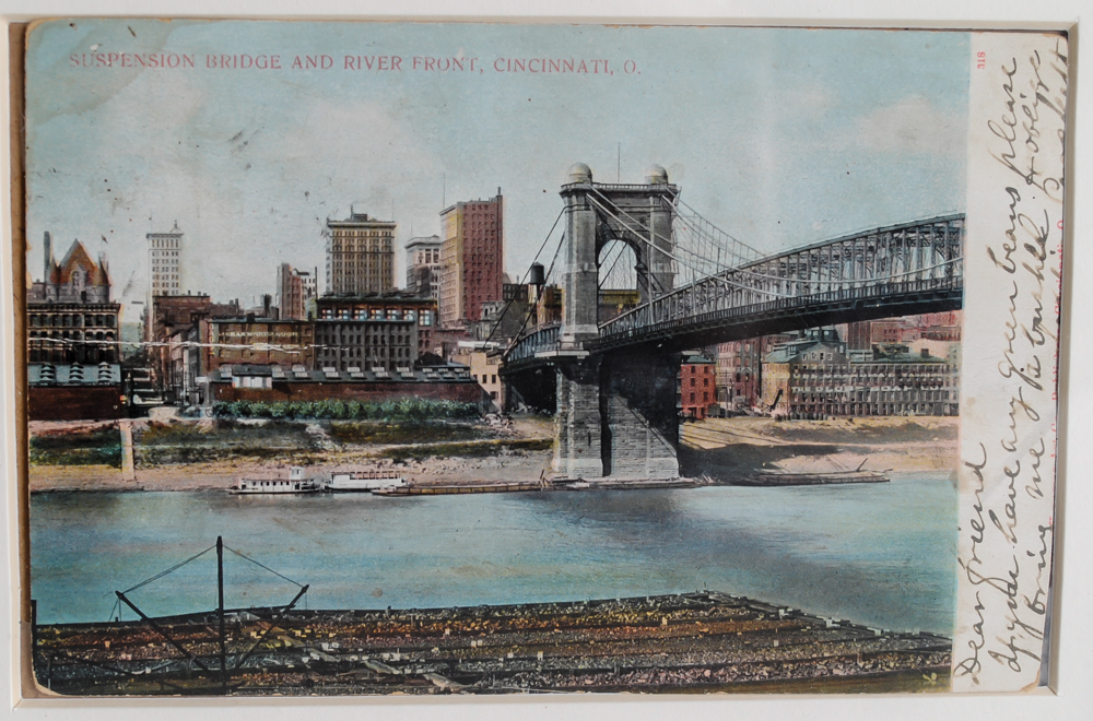 1922 Scripture Text Calendar and Framed Postcards