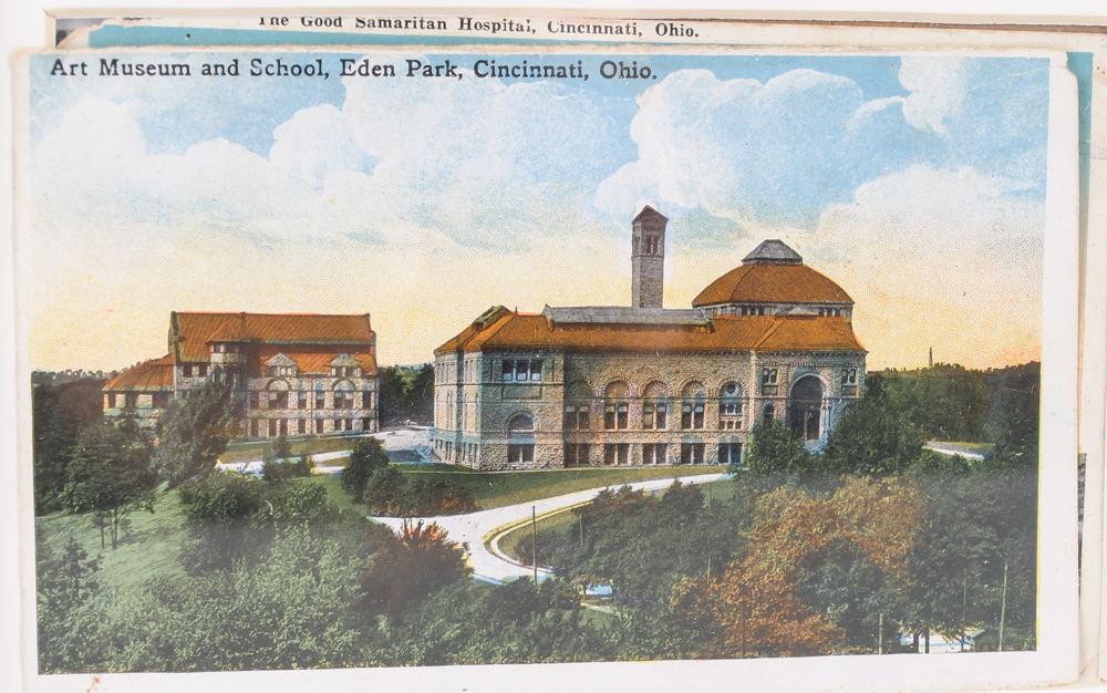 1922 Scripture Text Calendar and Framed Postcards