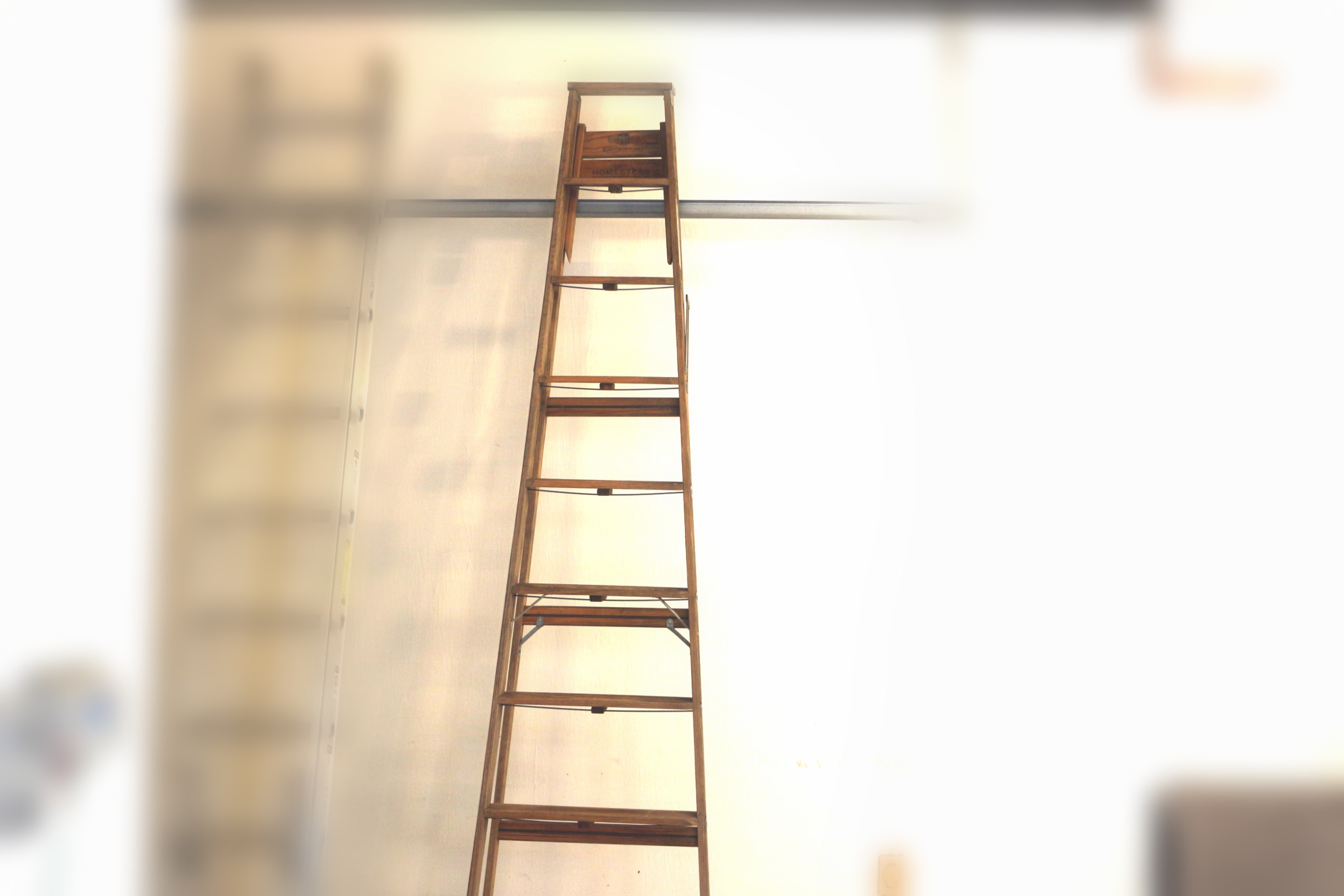 Ten Foot Wooden Step Ladder
