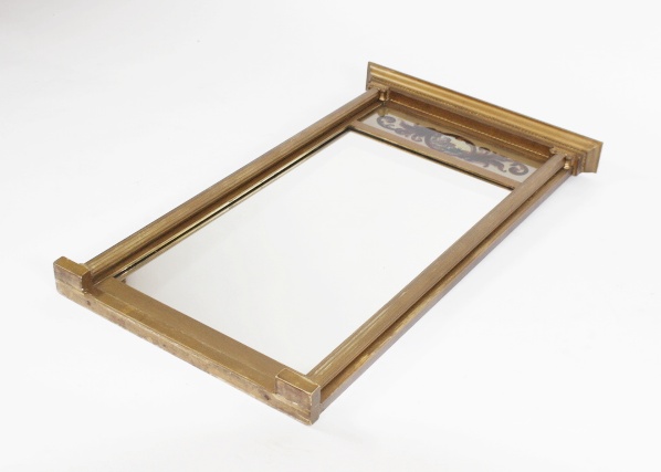 Federal Hall Mirror with Eglomise Reverse Painting