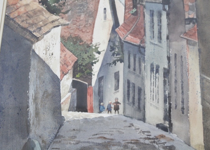 Original Watercolor Signed Homer Hacker