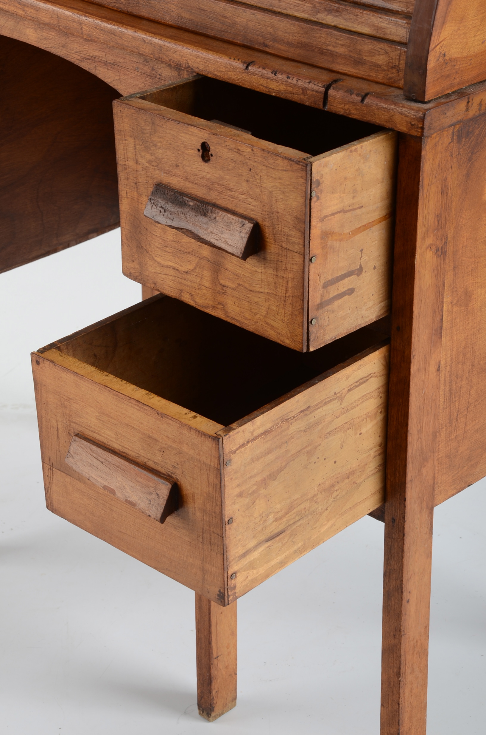 Vintage Miniature Roll-Top Desk and Chair