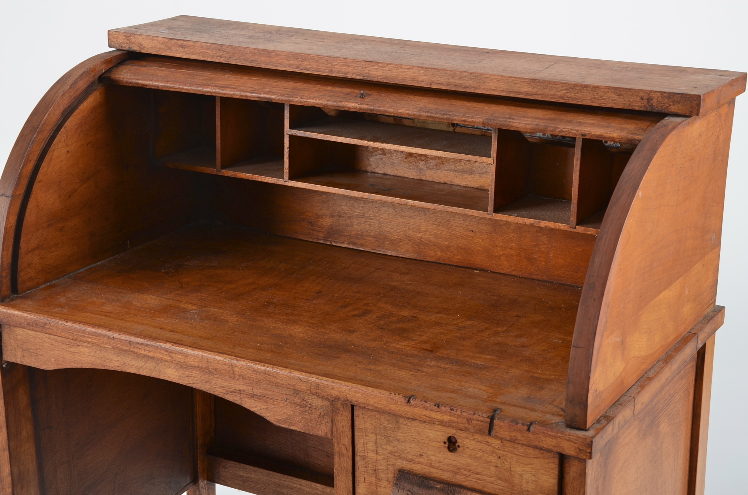 Vintage Miniature Roll-Top Desk and Chair