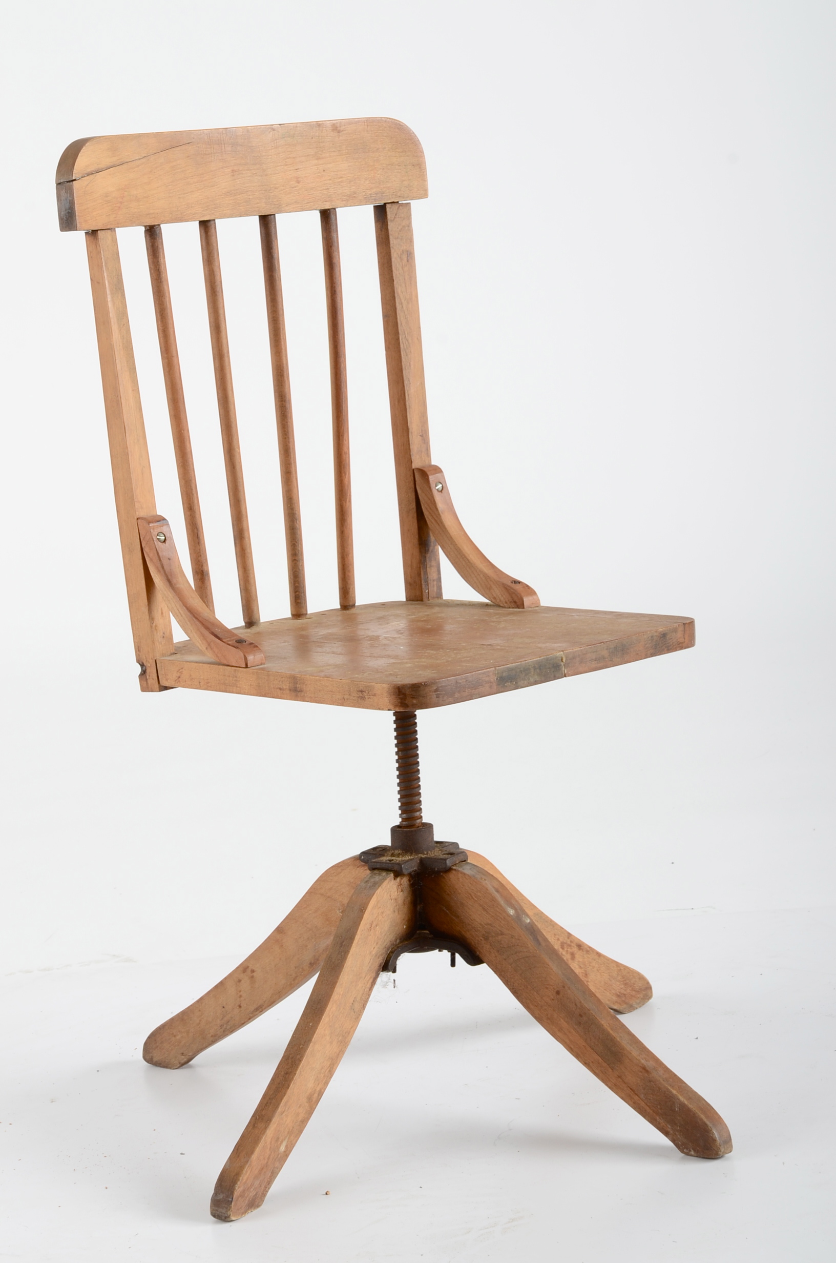 Vintage Miniature Roll-Top Desk and Chair