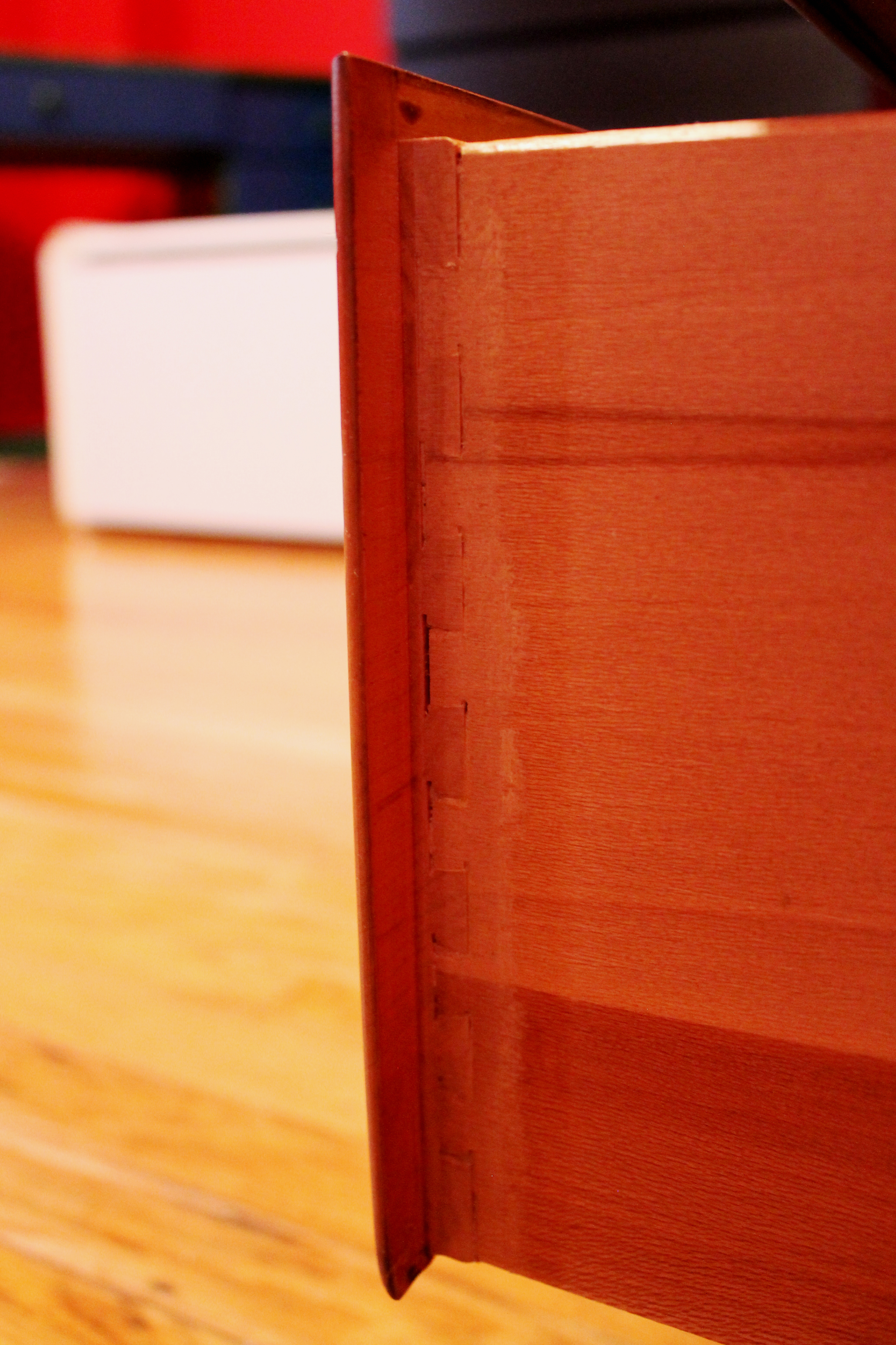 Vintage Kling Colonial Solid Maple Dresser with Framed Mirror