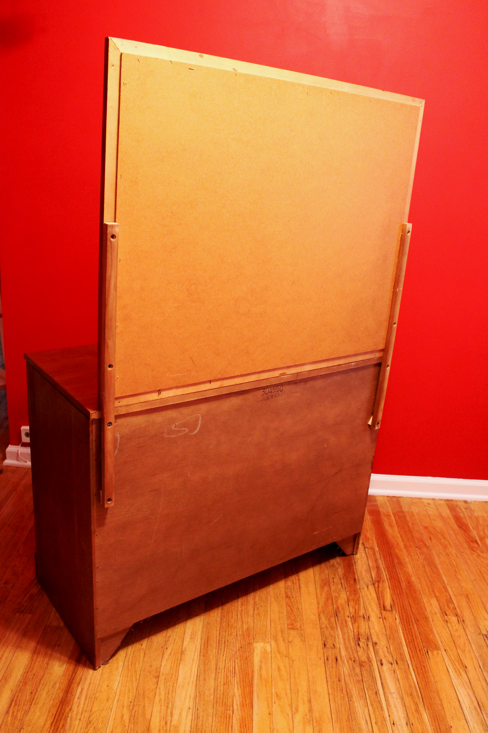 Vintage Kling Colonial Solid Maple Dresser with Framed Mirror