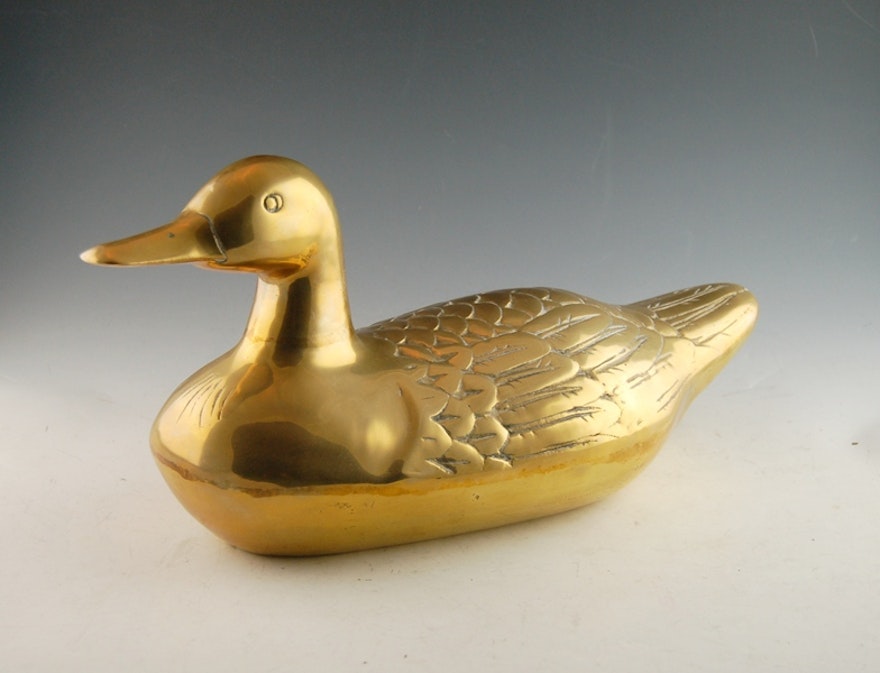 Large Brass Duck