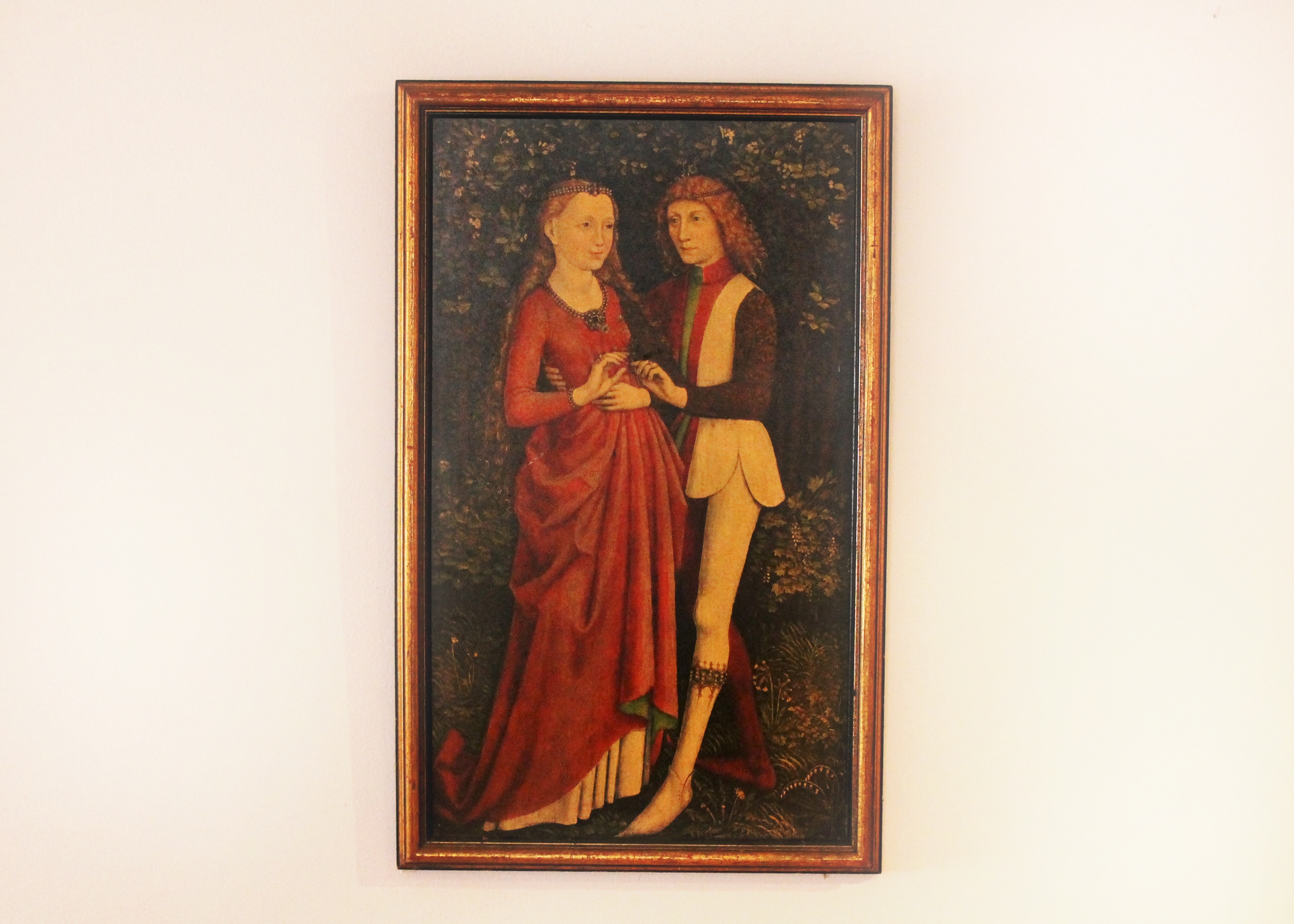 "The Two Lovers" Vintage Reproduction Print from Swabian School