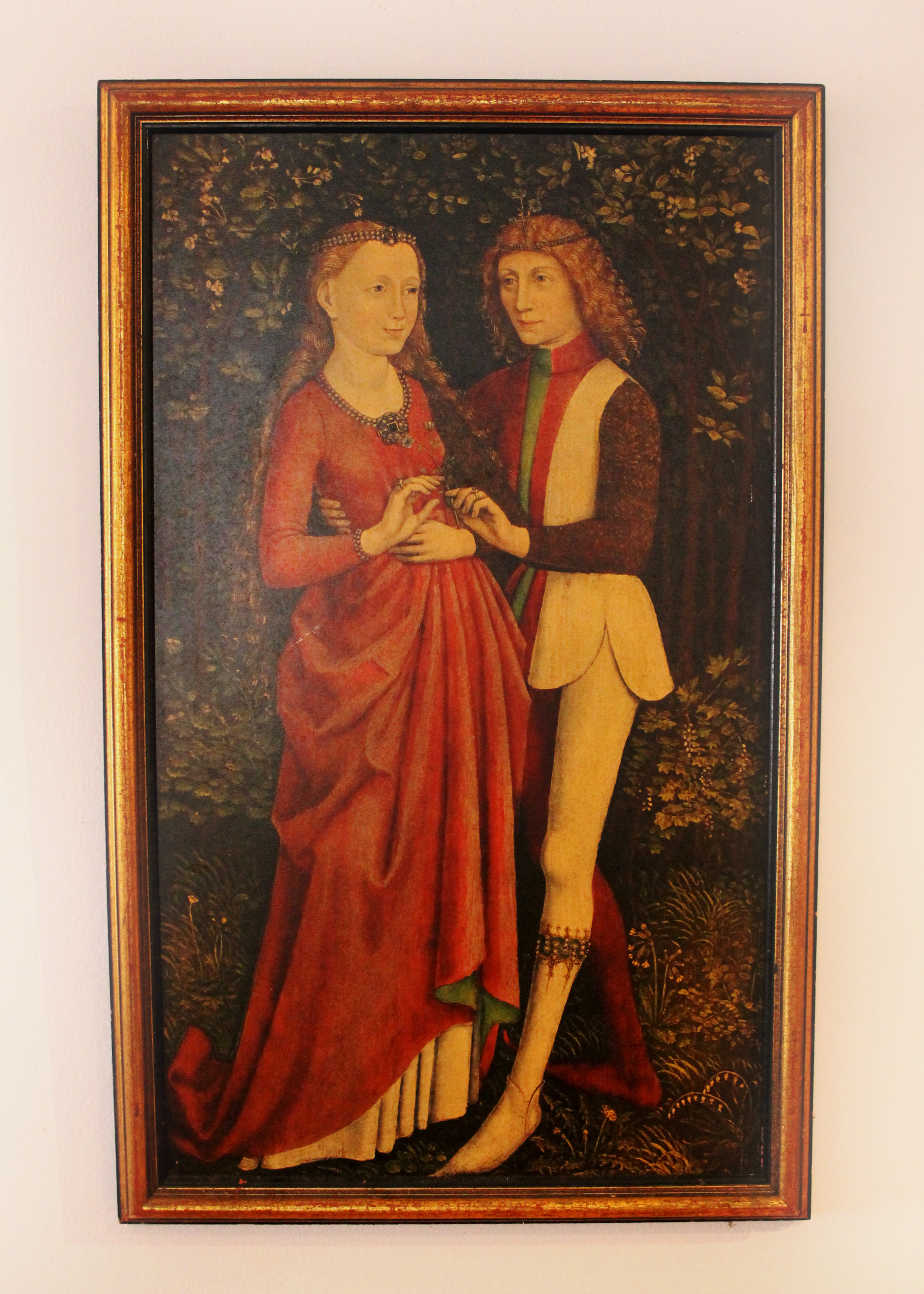 "The Two Lovers" Vintage Reproduction Print from Swabian School