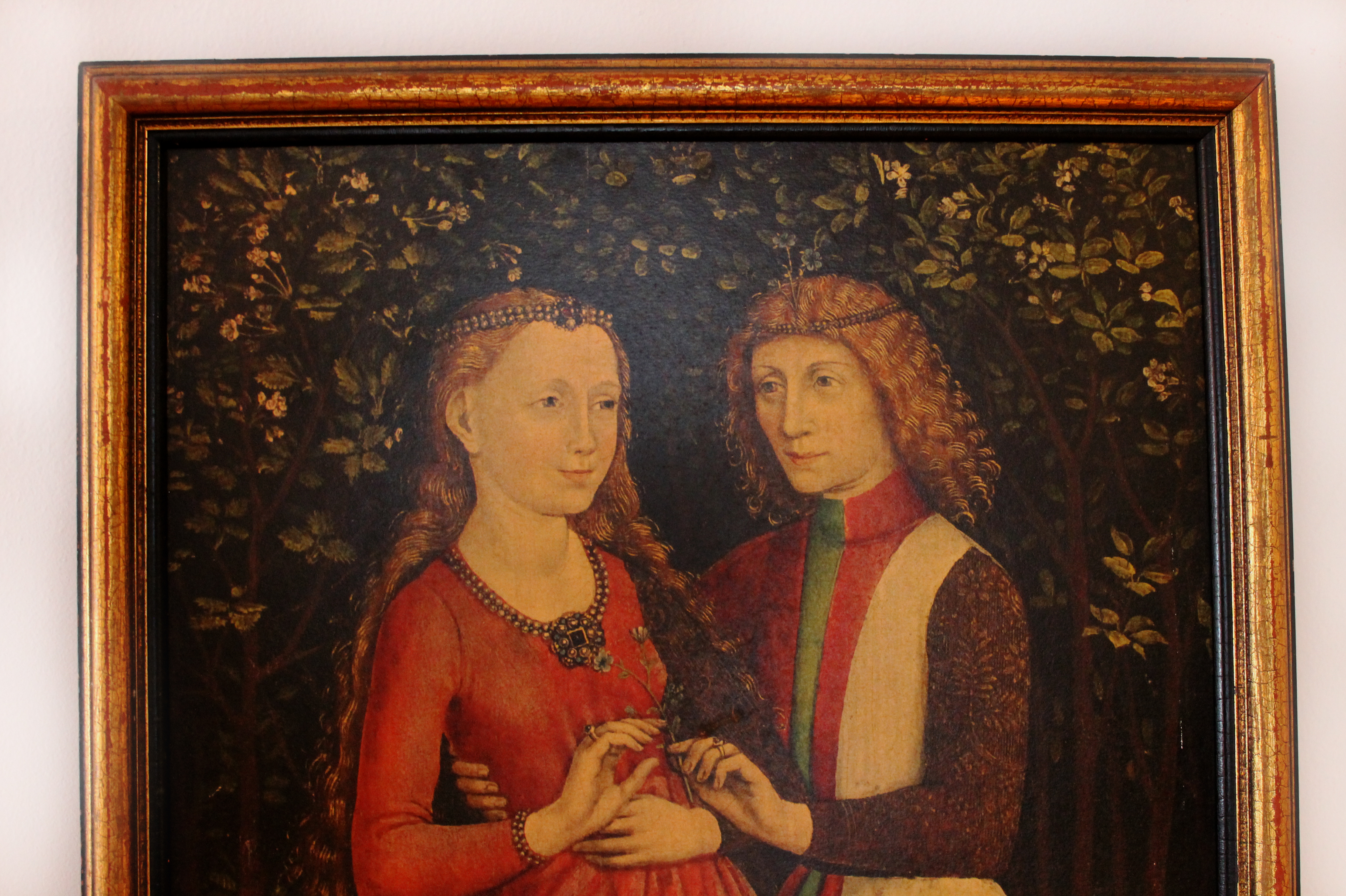 "The Two Lovers" Vintage Reproduction Print from Swabian School