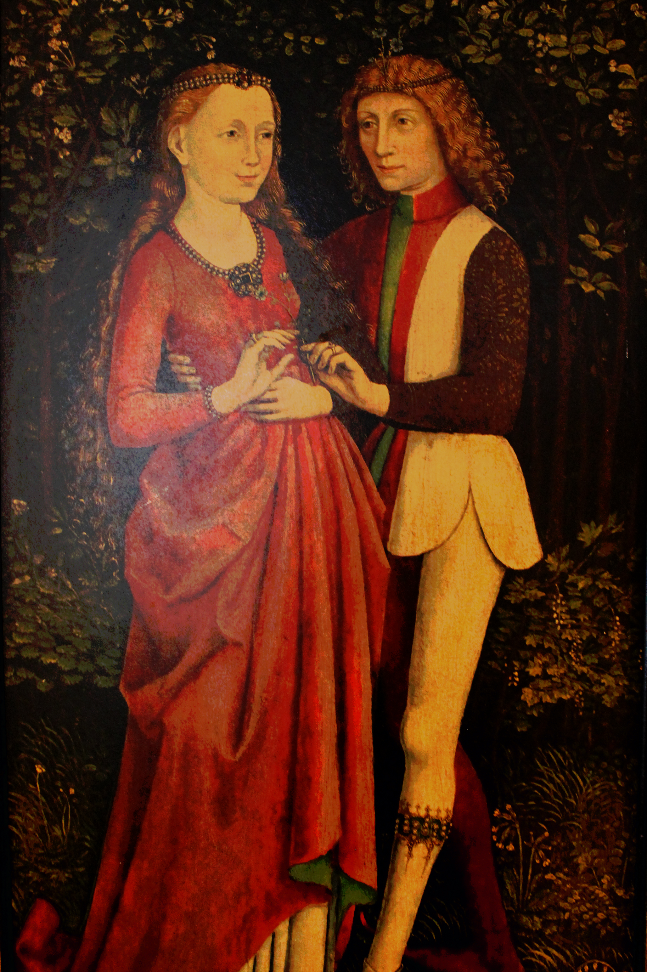 "The Two Lovers" Vintage Reproduction Print from Swabian School