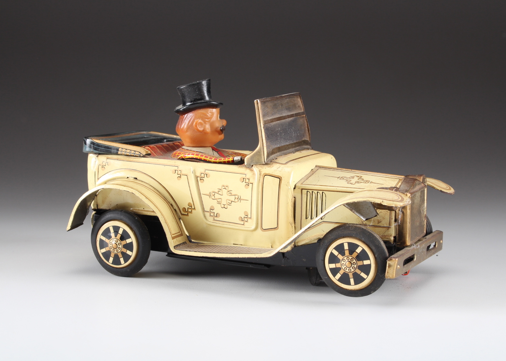 Vintage Alps "Grandpapa" Battery Operated Tin Car