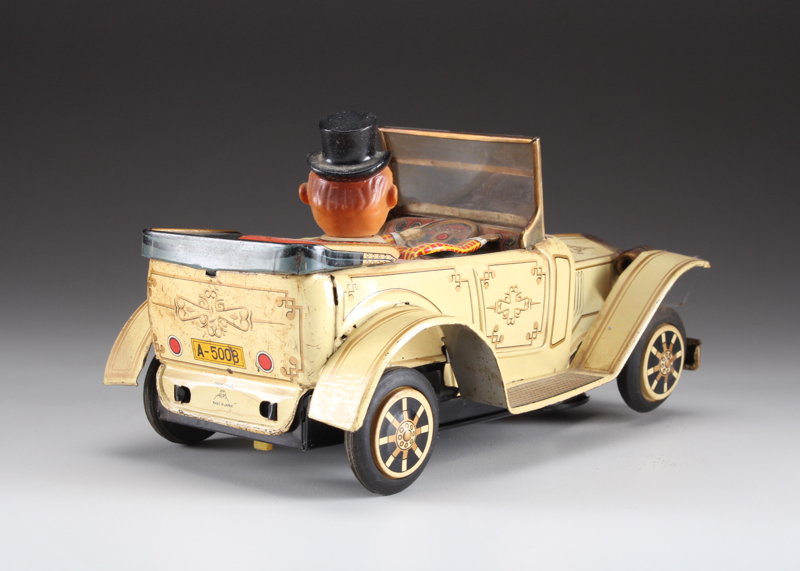 Vintage Alps "Grandpapa" Battery Operated Tin Car