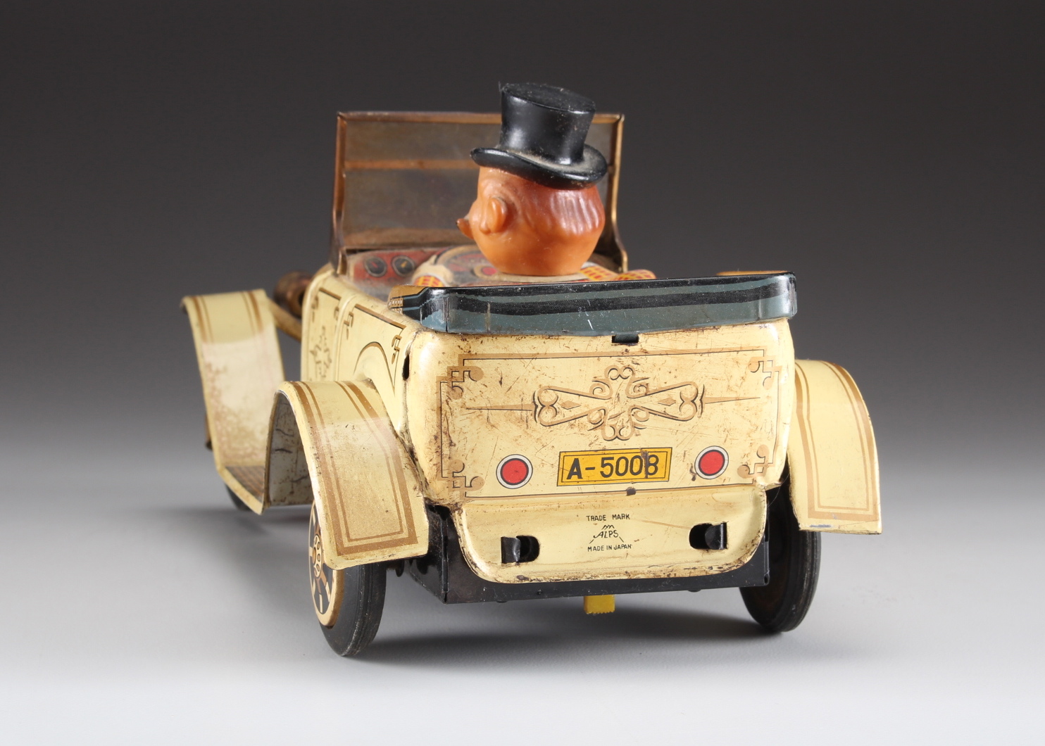 Vintage Alps "Grandpapa" Battery Operated Tin Car