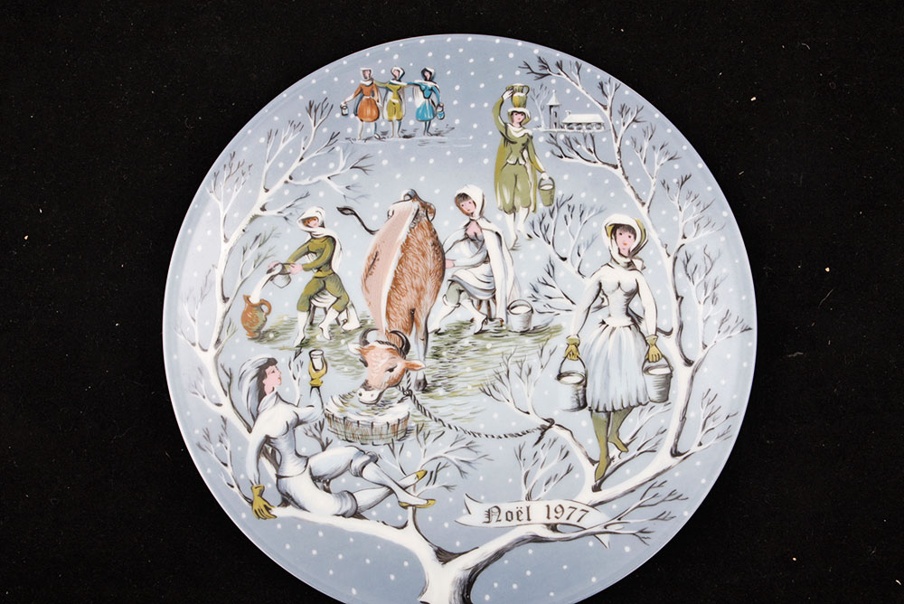 Set of Five Christmas Plates