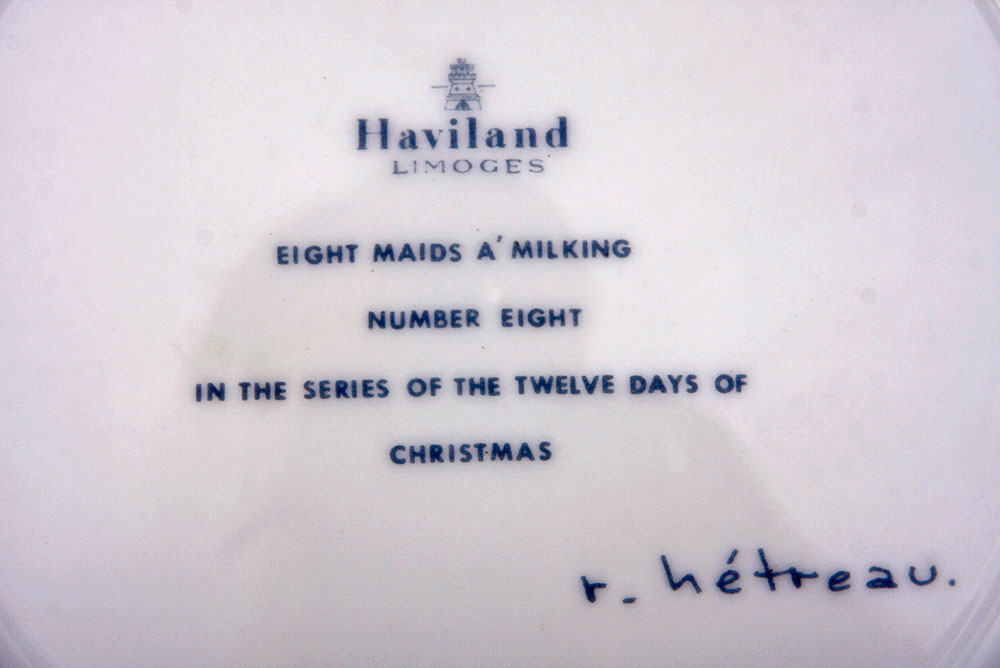 Set of Five Christmas Plates