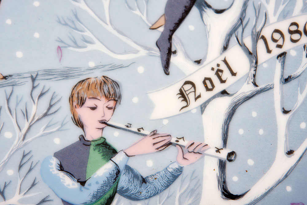 Set of Five Christmas Plates