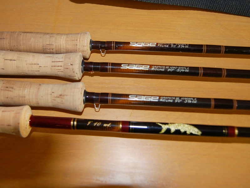 DB Dun Fly Fishing Rod Hard Case and Four Fly Fishing Rods