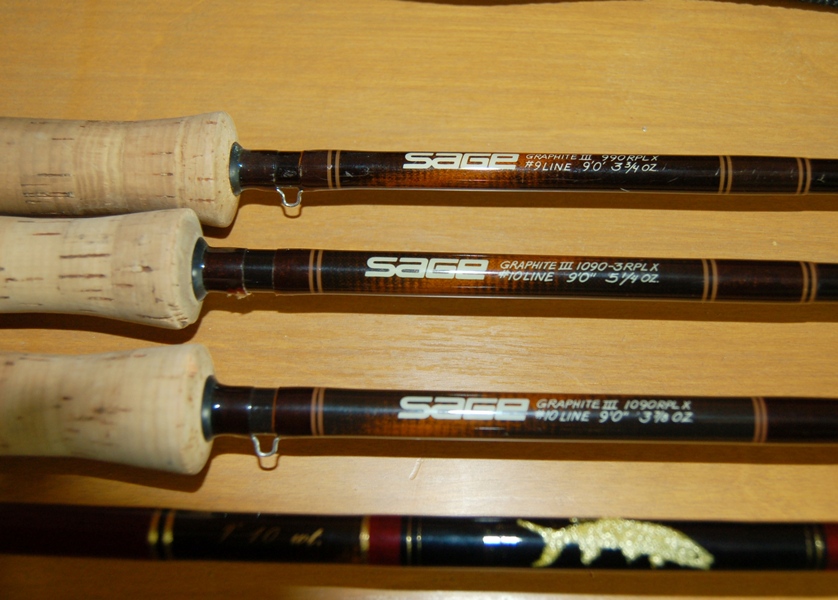 DB Dun Fly Fishing Rod Hard Case and Four Fly Fishing Rods