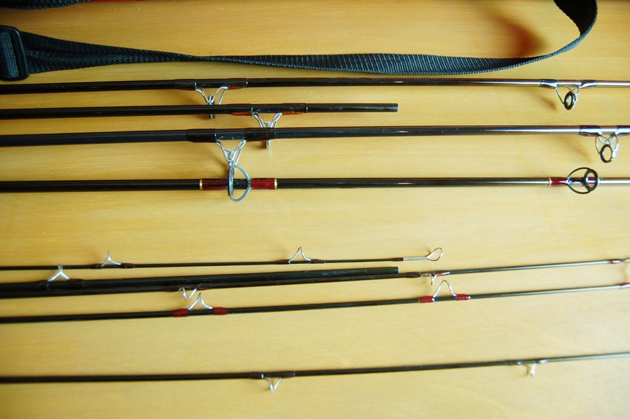 DB Dun Fly Fishing Rod Hard Case and Four Fly Fishing Rods