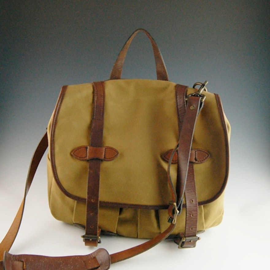 Filson Leather and Canvas Fishing Bag