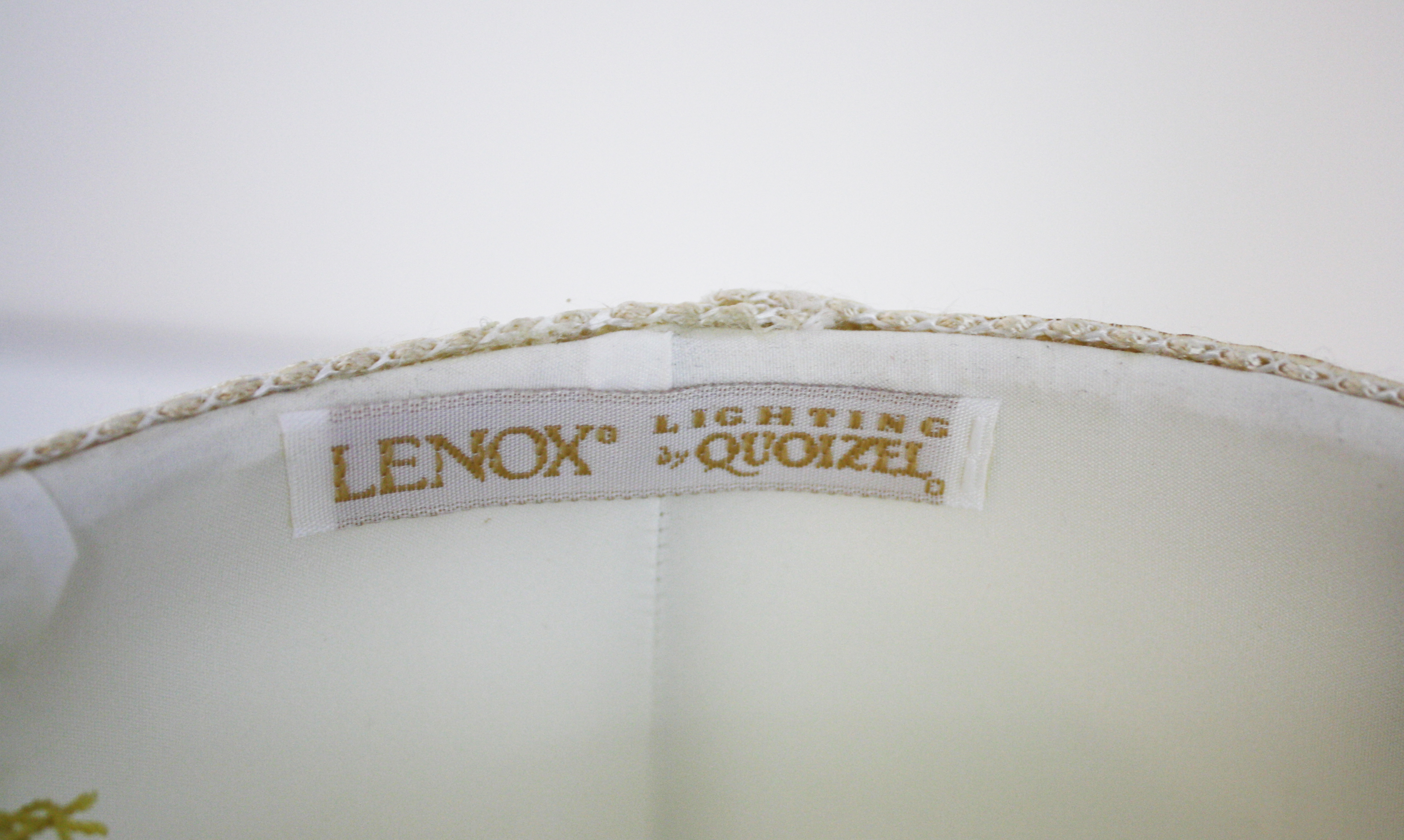 Pair of Lenox Brass and Porcelain Table Lamps