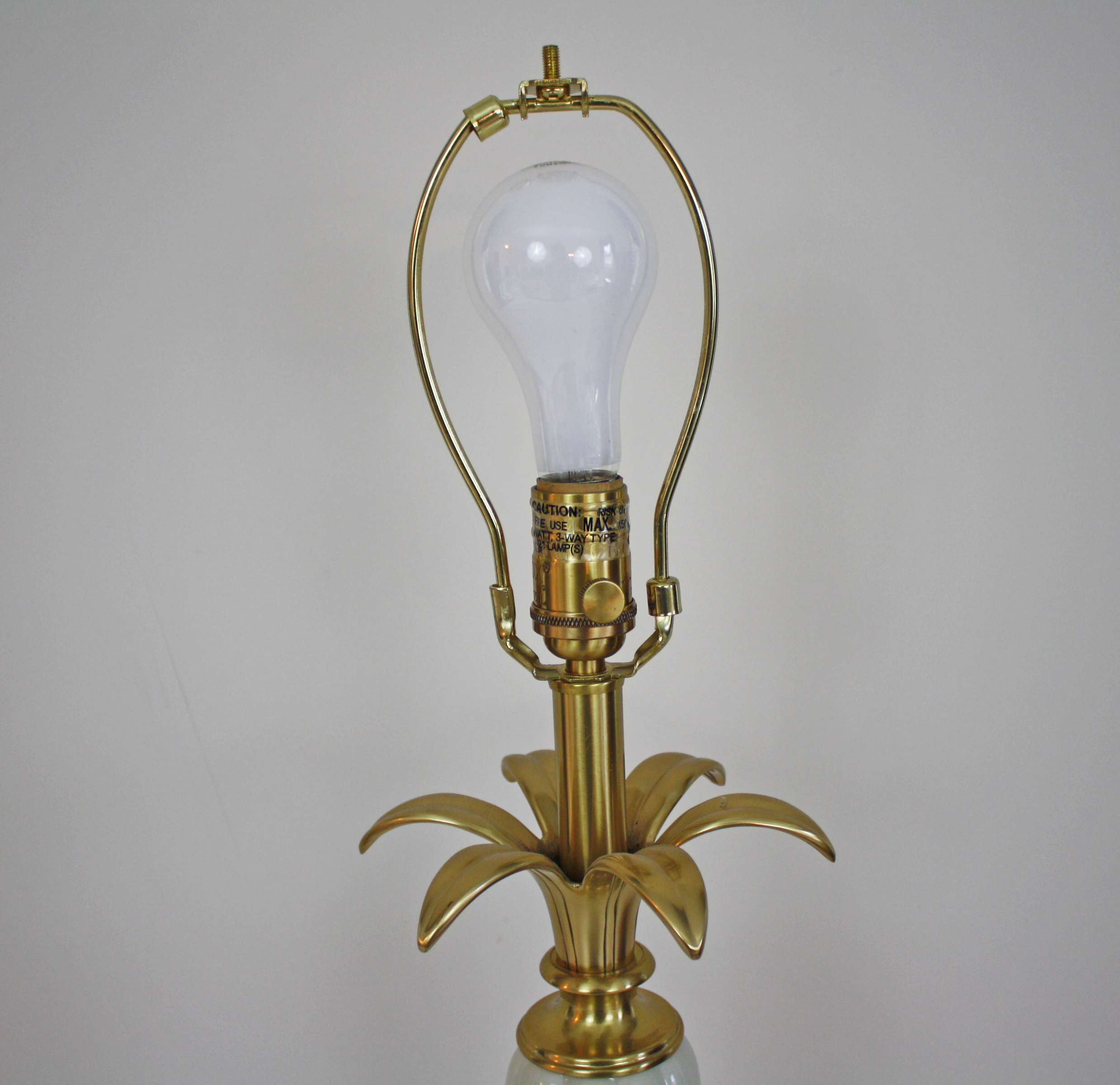 Pair of Lenox Brass and Porcelain Table Lamps