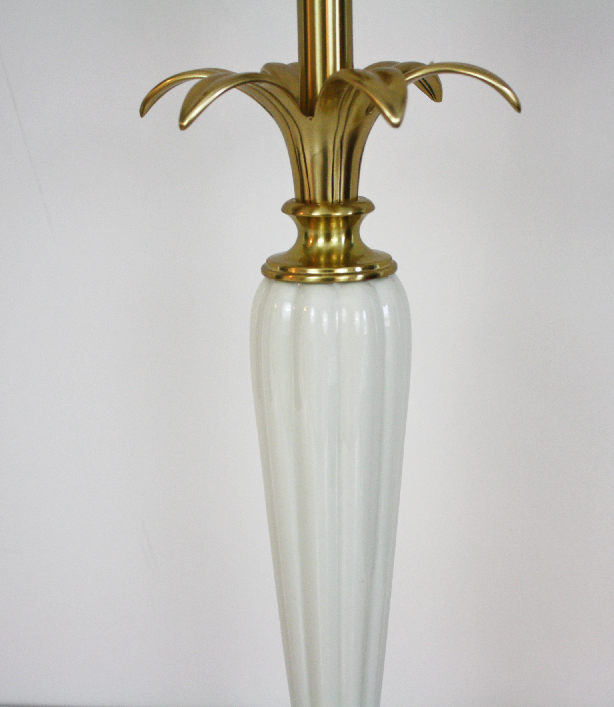 Pair of Lenox Brass and Porcelain Table Lamps