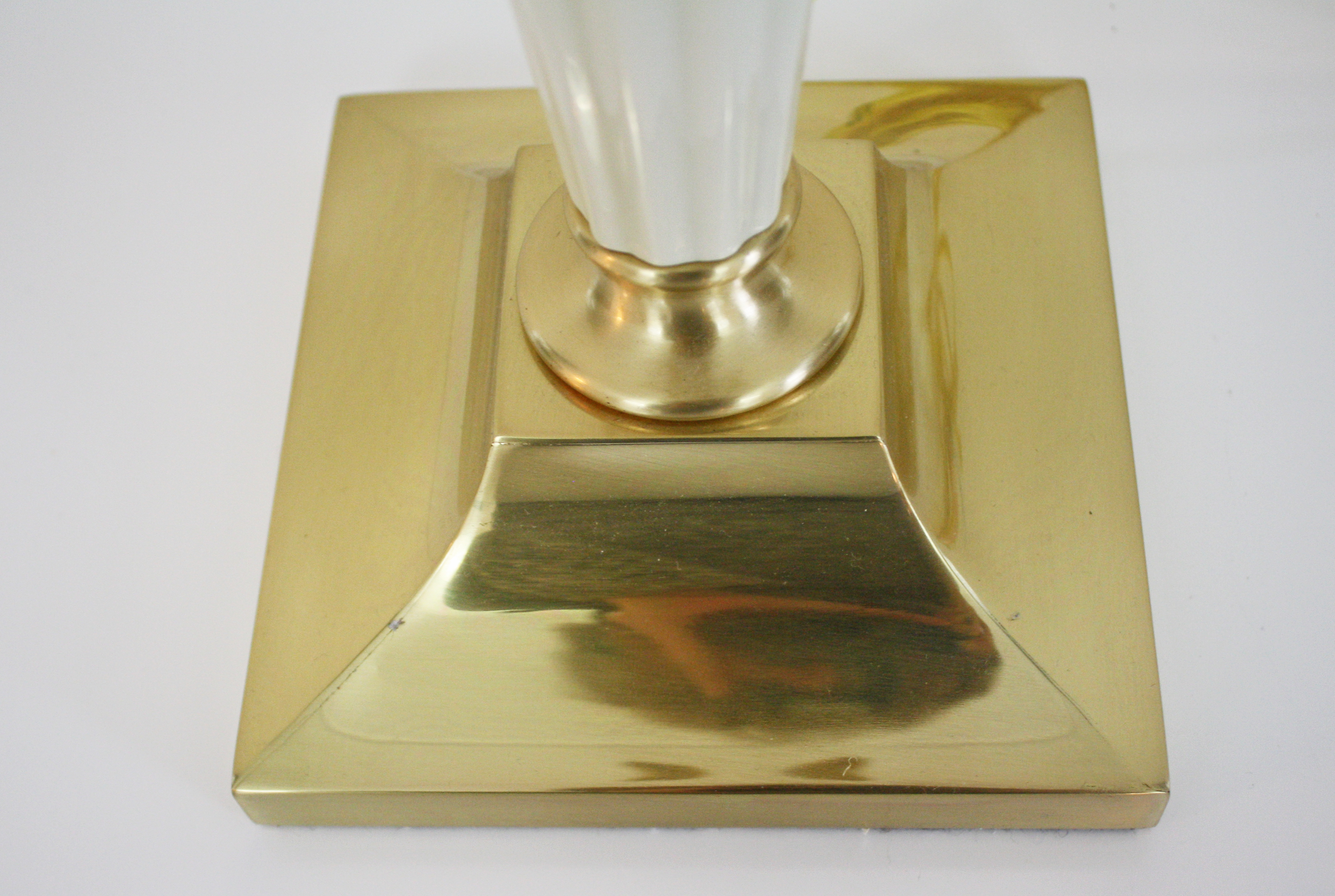 Pair of Lenox Brass and Porcelain Table Lamps