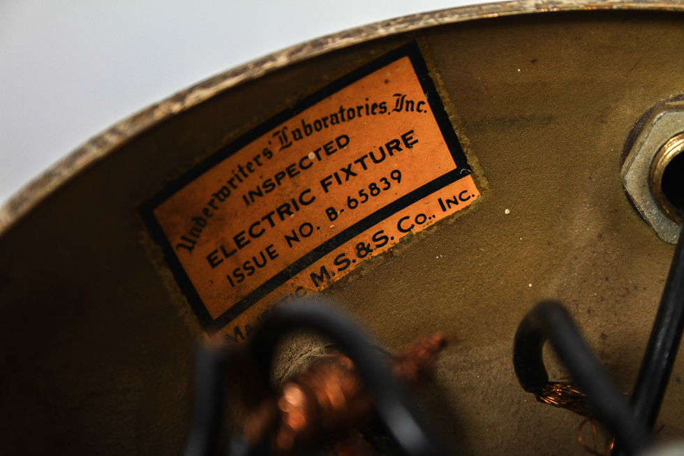 Pair of Vintage Brass Sputnik Semi-Flush Mount Light Fixtures