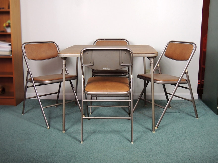 Samsonite Folding Card Table and Chairs