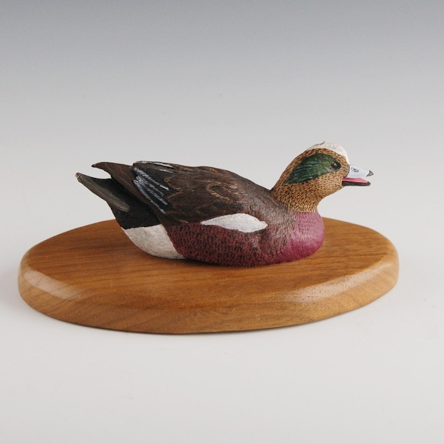 "Wildlife in Pewter" Wood Duck Carving by Paul Callahan