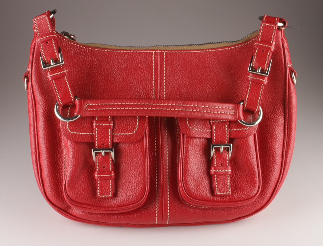 Prada Red Leather Hobo Handbag