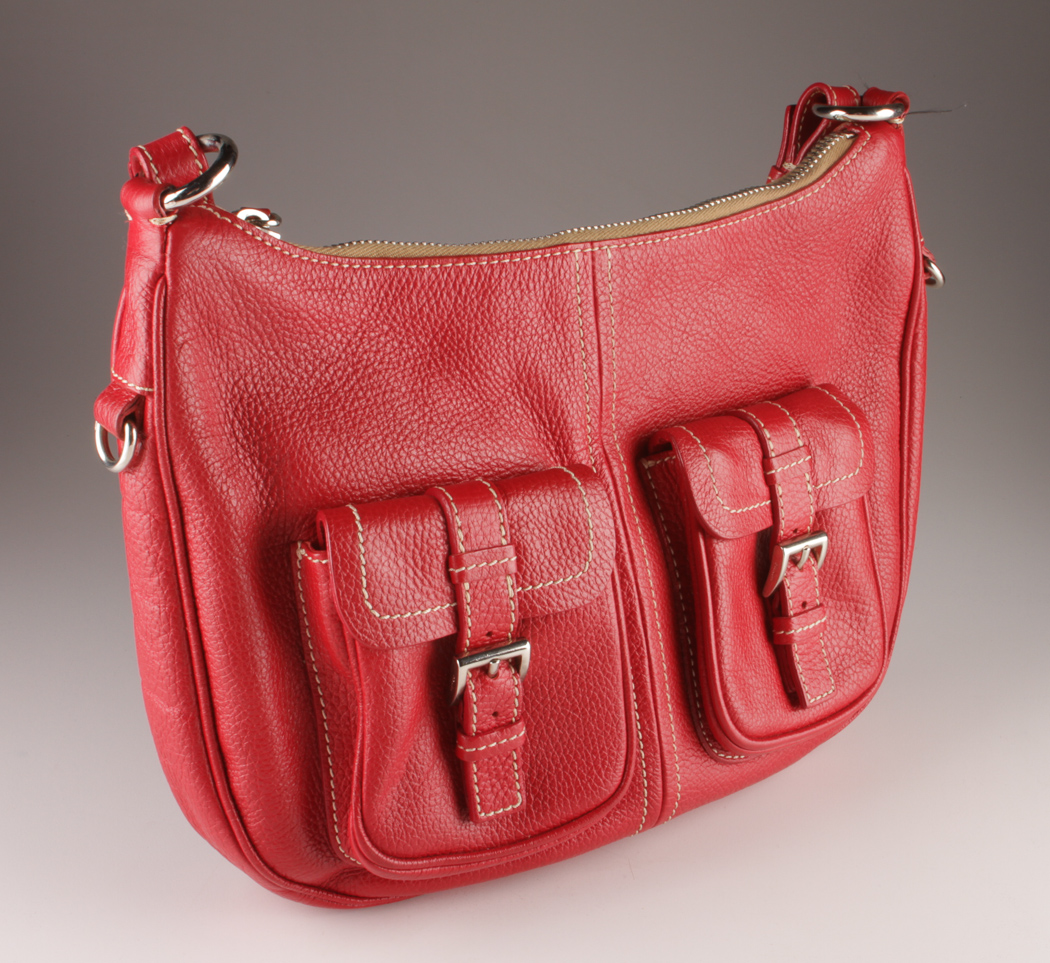 Prada Red Leather Hobo Handbag