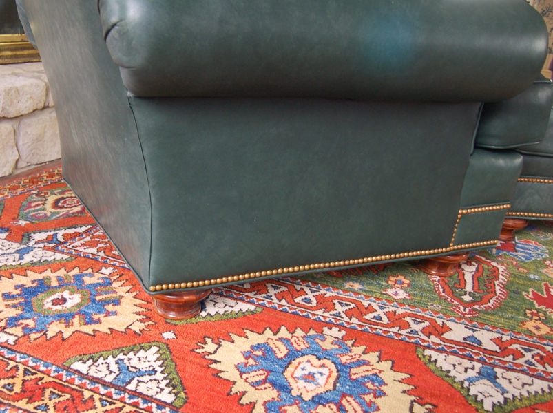 Leathercraft Leather Lounge Chair and Ottoman