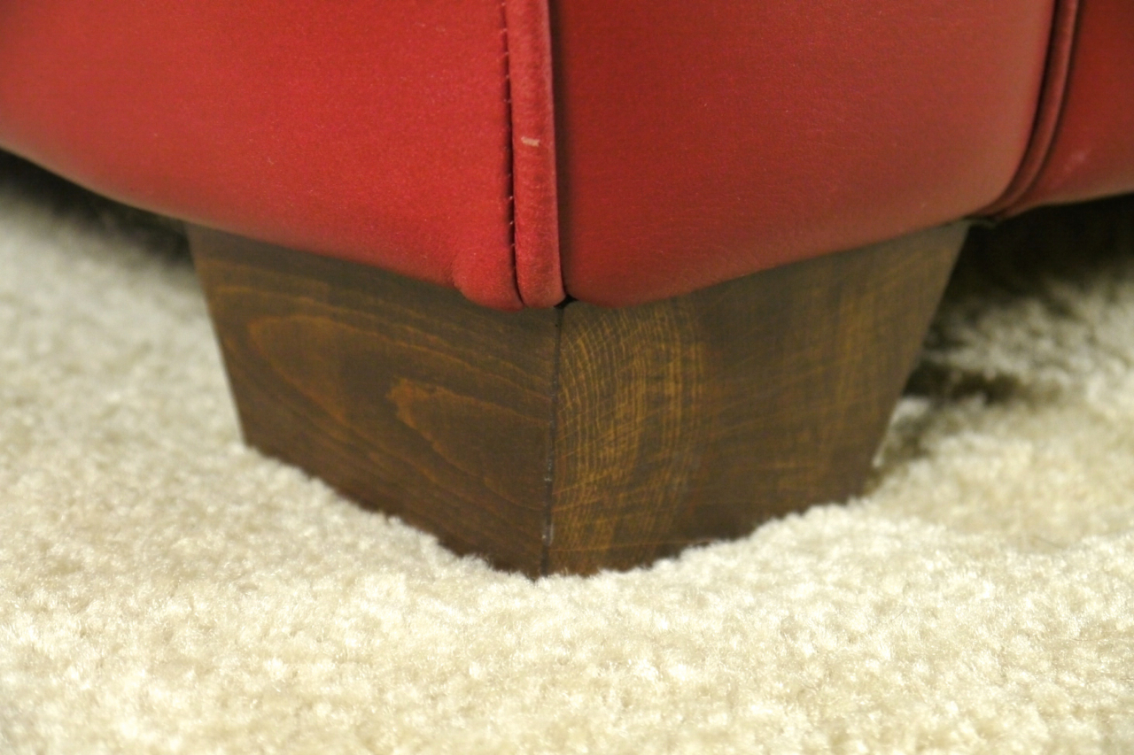 Red Leather Sofa by Natuzzi