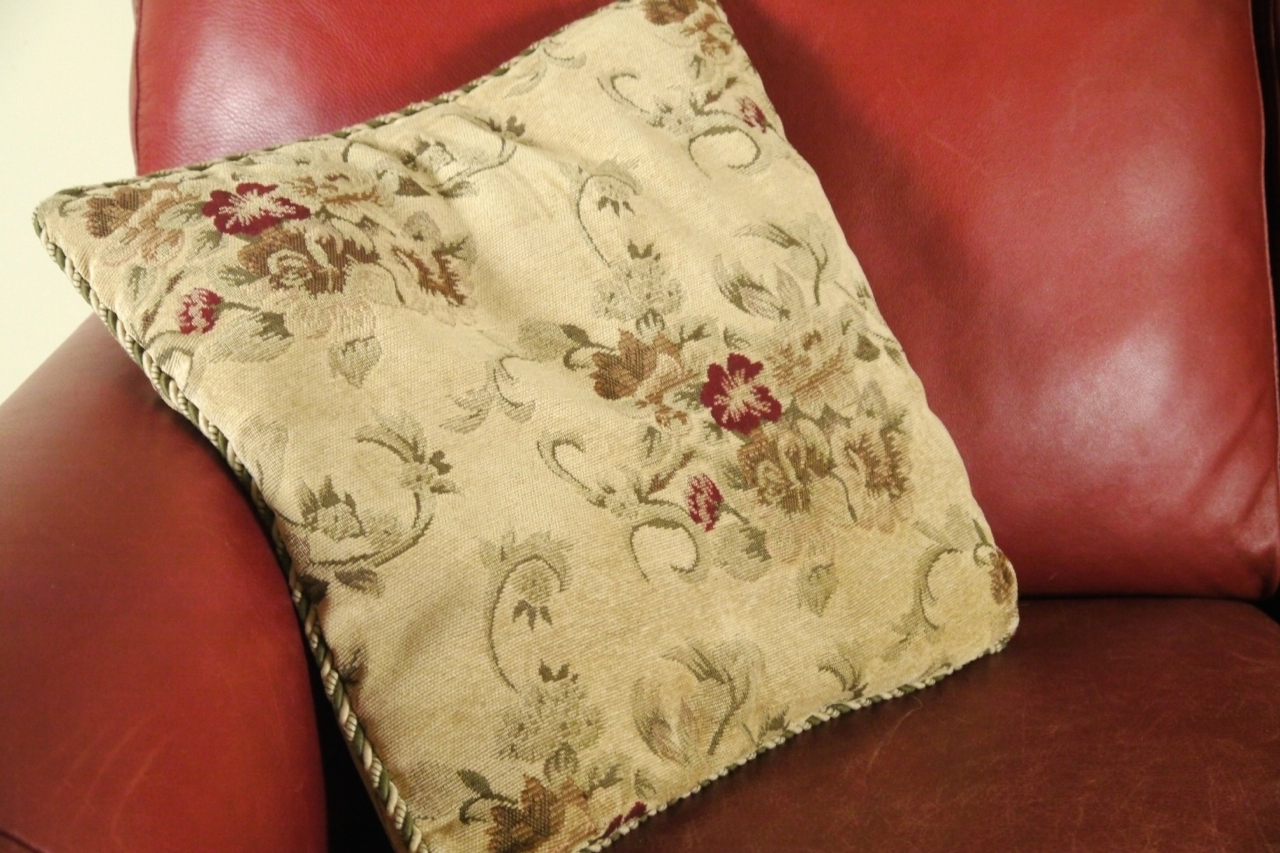 Red Leather Sofa by Natuzzi