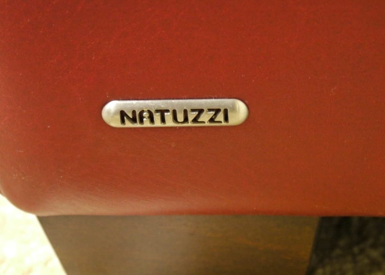 Red Leather Sofa by Natuzzi