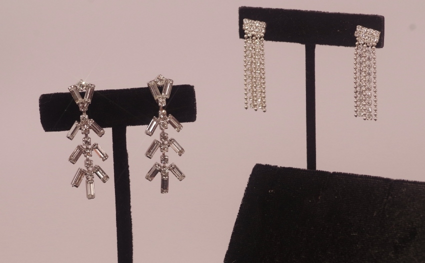 Two Pairs of Crystal Earrings
