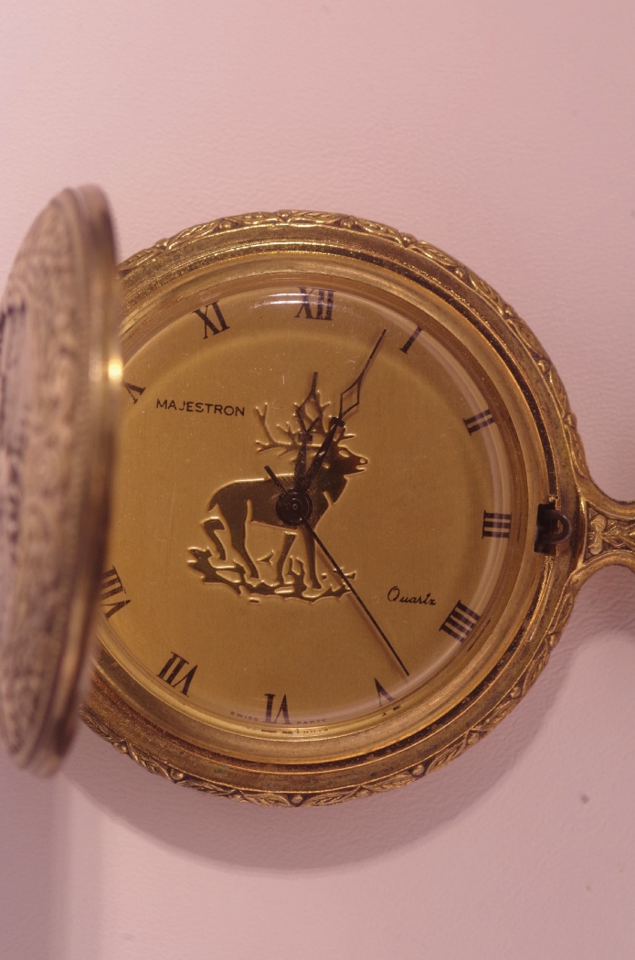 Vintage Swiss Made Majestron Quartz Pocket Watch