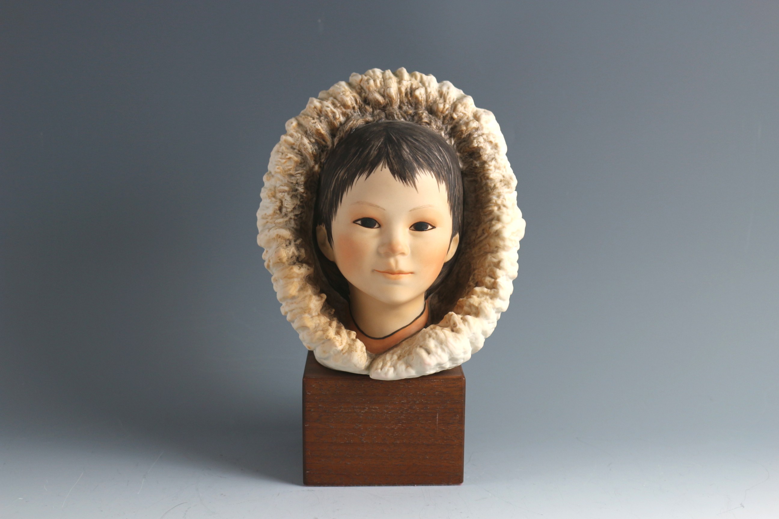 Vintage 1976 Cybis USA Bisque Young Eskimo Boy