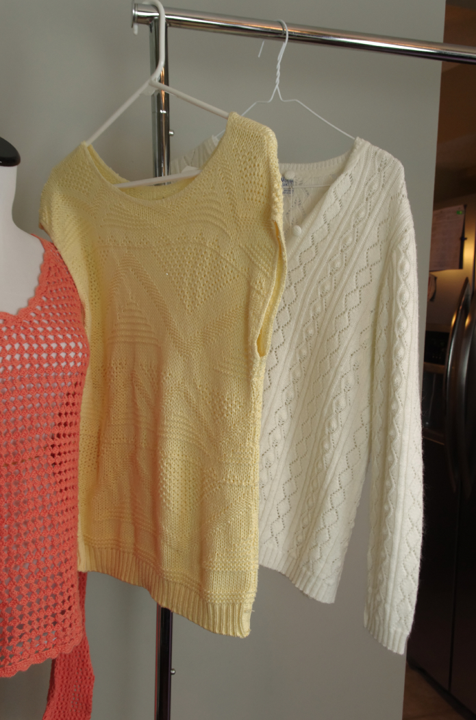 Collection of Women's Vintage Tops and Sweaters  in Pastels