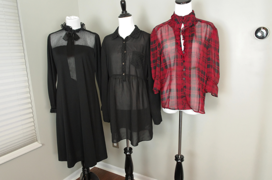 Vintage Clothing in Red and Black