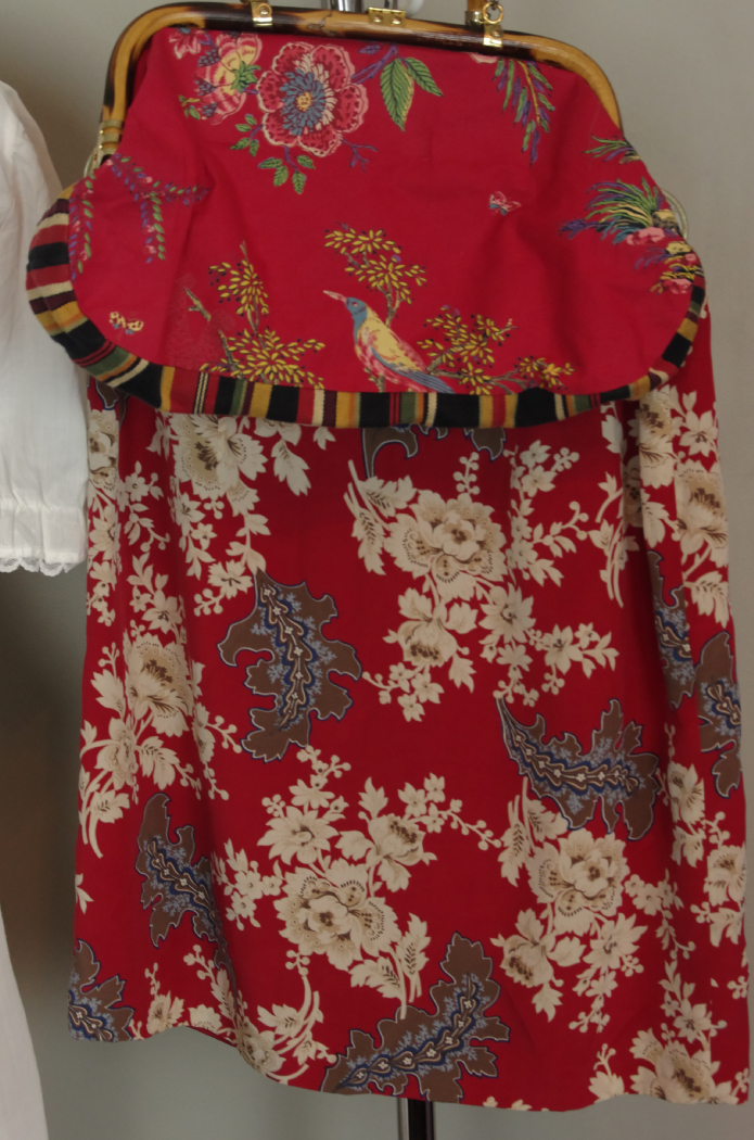 Vintage Clothing and Purses in White and Red Tones